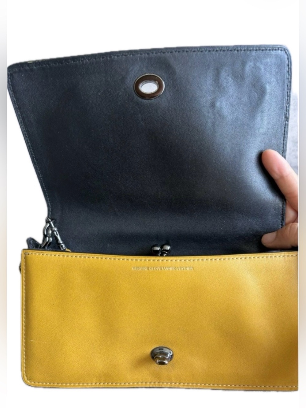 COACH x DISNEY 1941 Dinky Skating Mickey Mouse Yellow CrossBody Leather Bag 3793 - Picture 6 of 14